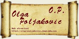 Olga Poljaković vizit kartica